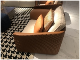 Дизайнерское кресло для отдыха ABROR (эко-кожа+ткань FD) - 2