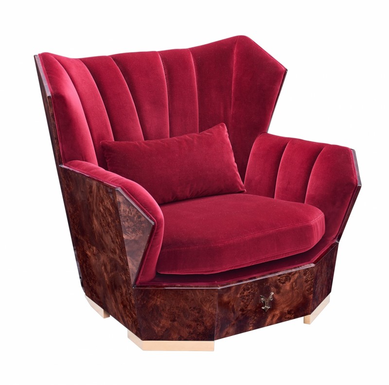 Дизайнерское кресло для отдыха REDROSE SINGLE CHAIR (Ткань)