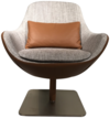 Дизайнерское кресло для отдыха MILLENIUM (Ткань FD или PU+FD)