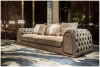 Дизайнерский четырехместный диван PALERMO SOFA (Итальянская кожа B + ткань)