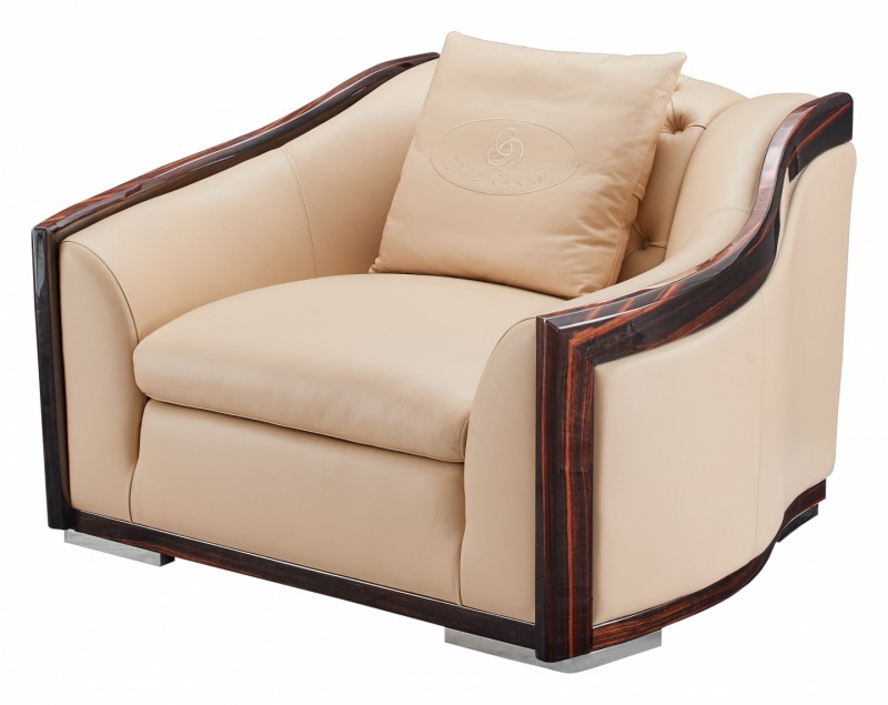 Дизайнерское кресло для отдыха LIMONE SINGLE CHAIR (Итальянская кожа B)